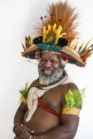 France, Paris, UNESCO Headquarters, Papuan Chief Mundiya Kepanga