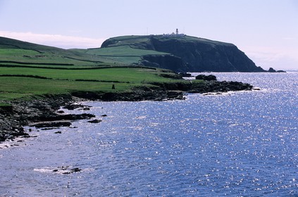 Royaume-Uni, Ecosse, les Shetland, sud du Mainland, pointe et phare de Sumburgh