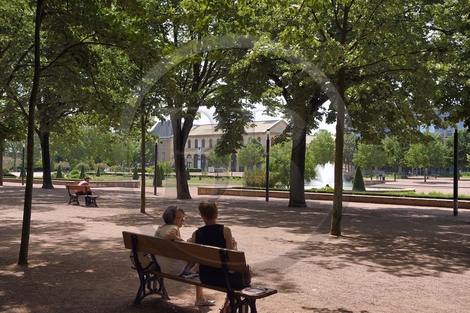 France, Moselle (57), Metz, les jardins de l'Esplanade