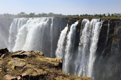 Zimbabwe, Matabeleland North Province,  Zambesi River, the Victoria Falls, listed as World Heritage by UNESCO