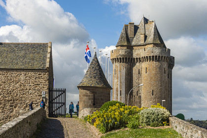 France, Ille-et-Vilaine (35), Côte d'Emeraude, Saint-Malo, quartier Saint-Servan, la Tour Solidor construite en 1382, musée international du Long-Cours Cap-Hornier