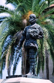 United States, Florida, Saint-Augustine, statue of Don Pedro Menendez de Aviles who founded the city