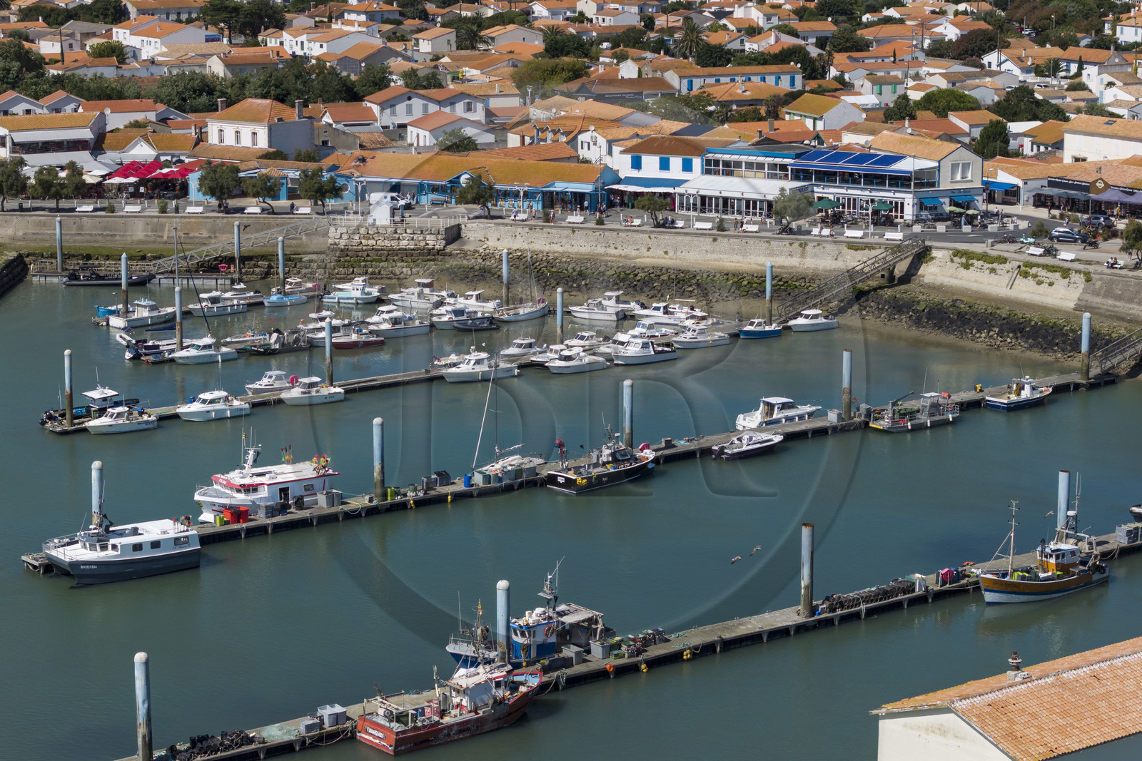 France, Charente-Maritime (17), Ile d'Oléron, port de pêche de La Cotinière (vue aérienne)