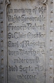 Royaume-Uni, Ecosse, Midlothian, Roslin, la Chapelle Rosslyn, la tombe de Francis Robert Saint Clair, 4ème Comte de Rosslyn