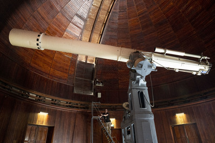 France, Alpes-Maritimes, Nice, Mont Gros, Nice, Mont Gros, the observatory designed by the architect Charles Garnier, the Petit Equatorial astronomical telescope
