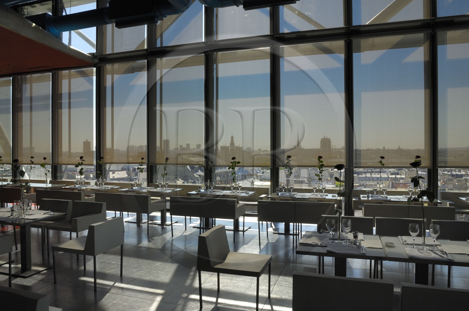 France, Paris, Beaubourg, centre Georges Pompidou, cafe and restaurant Le Georges