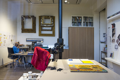 Switzerland, Basel, Riehen, Beyeler Foundation, Piet Mondrian Conservation Project workshop