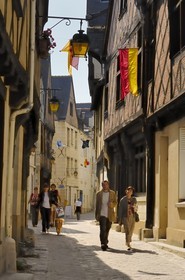 France, Indre et Loire (37), Vallée de la Loire classée Patrimoine Mondial de l'UNESCO, Chinon, rue Voltaire