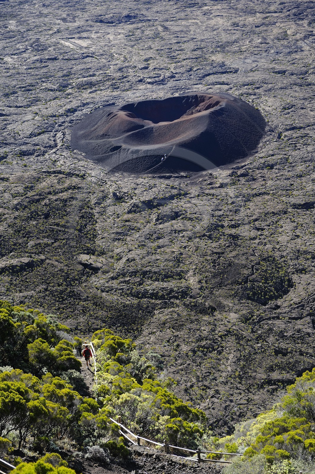 France, île de la Réunion, volcan du Piton de la Fournaise, classé Patrimoine Mondial de l'UNESCO, l'Enclos, le cratère Formica Léo