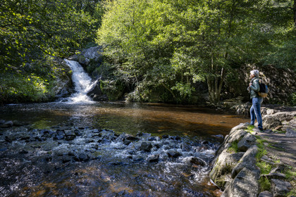 France, Nièvre (58), Parc naturel régional du Morvan, Gouloux, le Saut de Gouloux et la rivière du Caillot