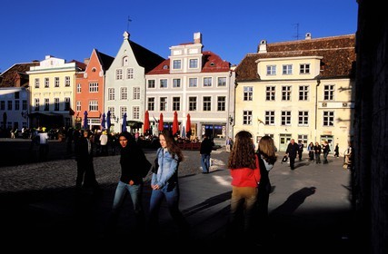 Estonia (Baltic States), Harju Region, Tallinn, European Capital of Culture 2011, the City Hall Square, the old town's centre