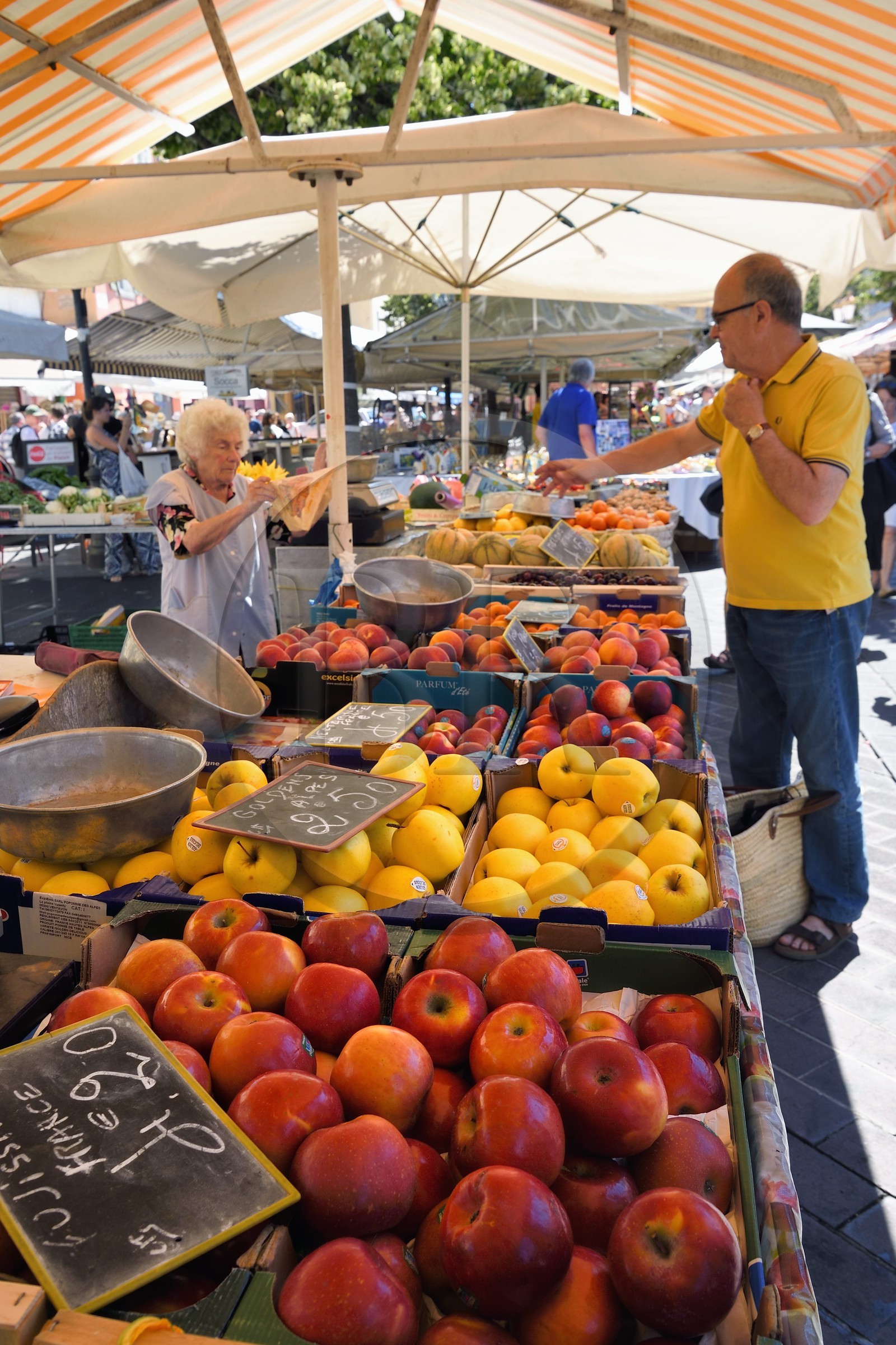 France, Alpes-Maritimes (06), Nice, vieille ville, marché du cours Saleya