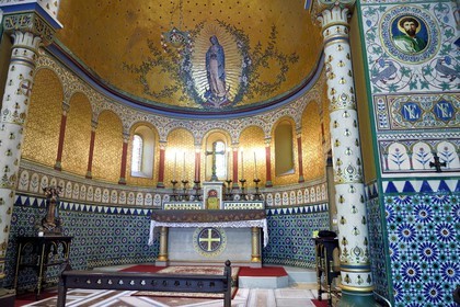 France, Pyrénées-Atlantiques (64), Pays-Basque, Biarritz, chapelle Impériale construite en 1864 par l'architecte Boeswillwald et dédiée à Notre-Dame-de-Guadalupe