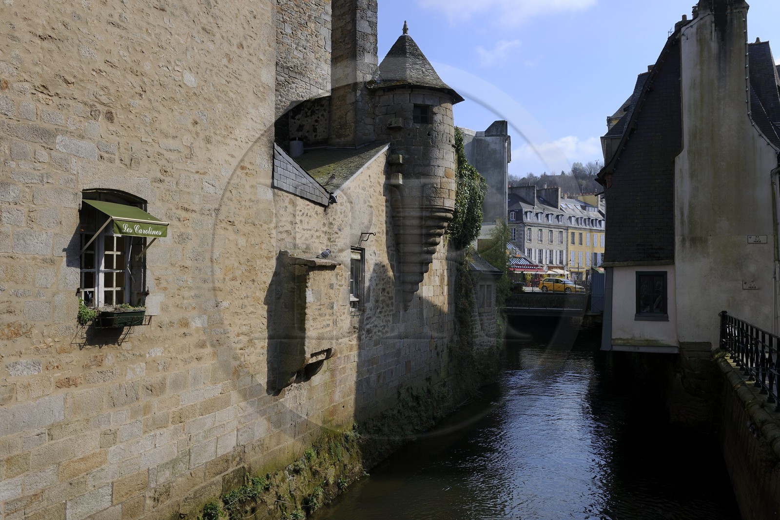 France, Finistère (29), Quimper, échauguette dans les anciens remparts sur le Steir