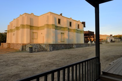 Spain, Andalusia, Almeria Province, Tabernas Desert, Parque Oasys Mini-Hollywood, a village of the West entirely built for the movie Once Upon a Time in the West by Sergio Leone, today converted into a Far West Amusement park