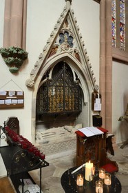 France, Bas Rhin, Niederhaslach, the Saint-Florent church, the reliquary of Saint Florent (1714)