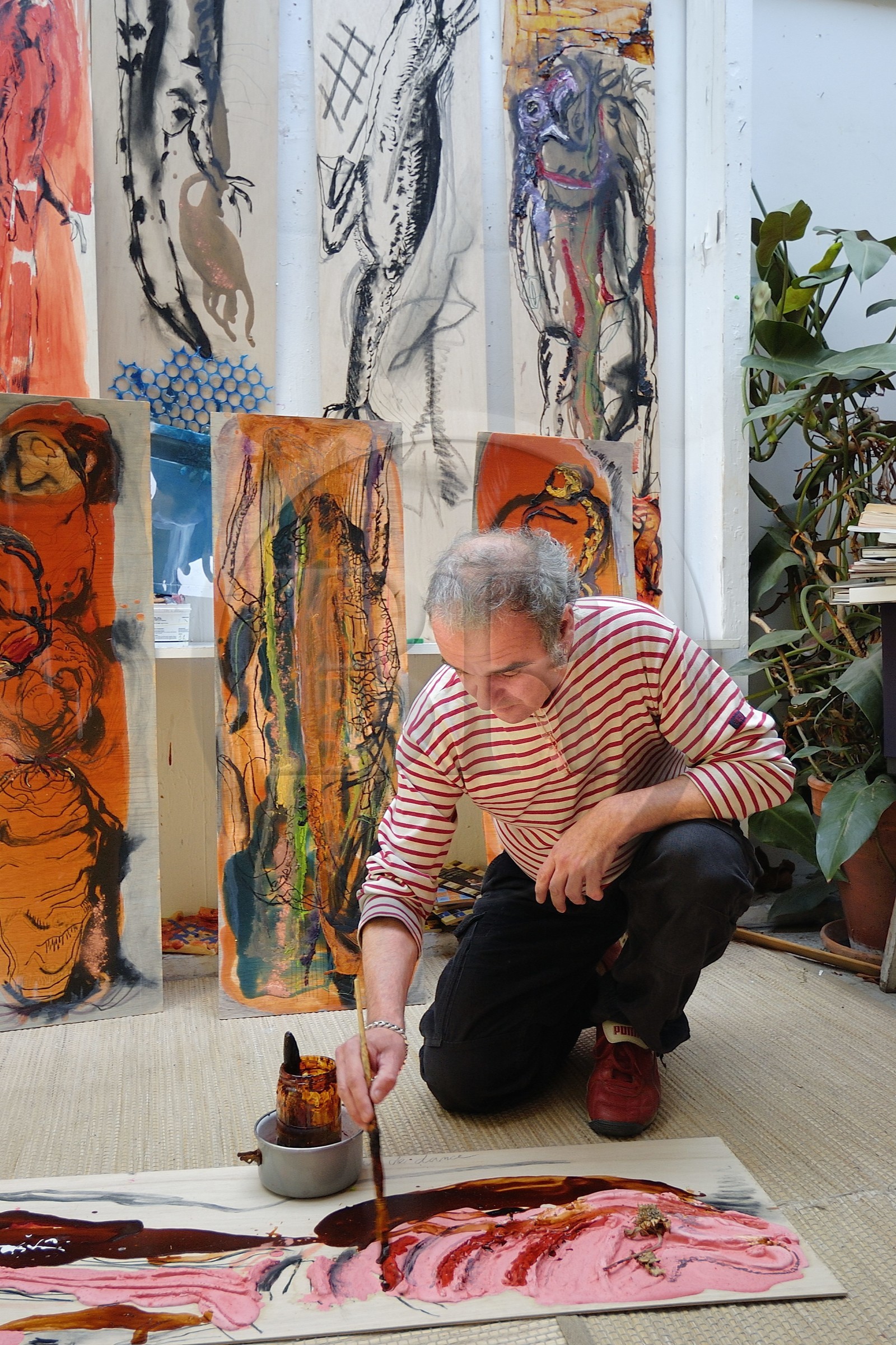 France, l'artiste peintre Michel Pelloille