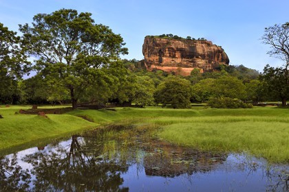 Sri Lanka, Central Province, Matale District, Sigiriya, Old city of Sigiriya listed as World Heritage by UNESCO, Rock of the Lion