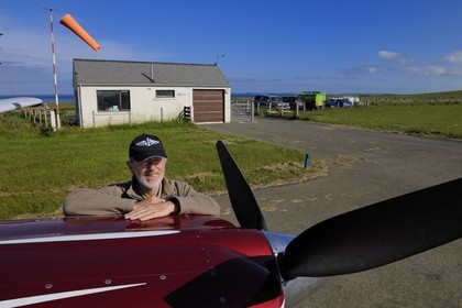 Royaume-Uni, Ecosse, Iles Orcades, aérodorme de l'Ile de Papa Westray