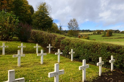 France, Meuse, Lorraine Regional Park, Cotes de Meuse, Saint-Remy-la-Calonne, National Cemetery where the writer Alain-Fournier rests