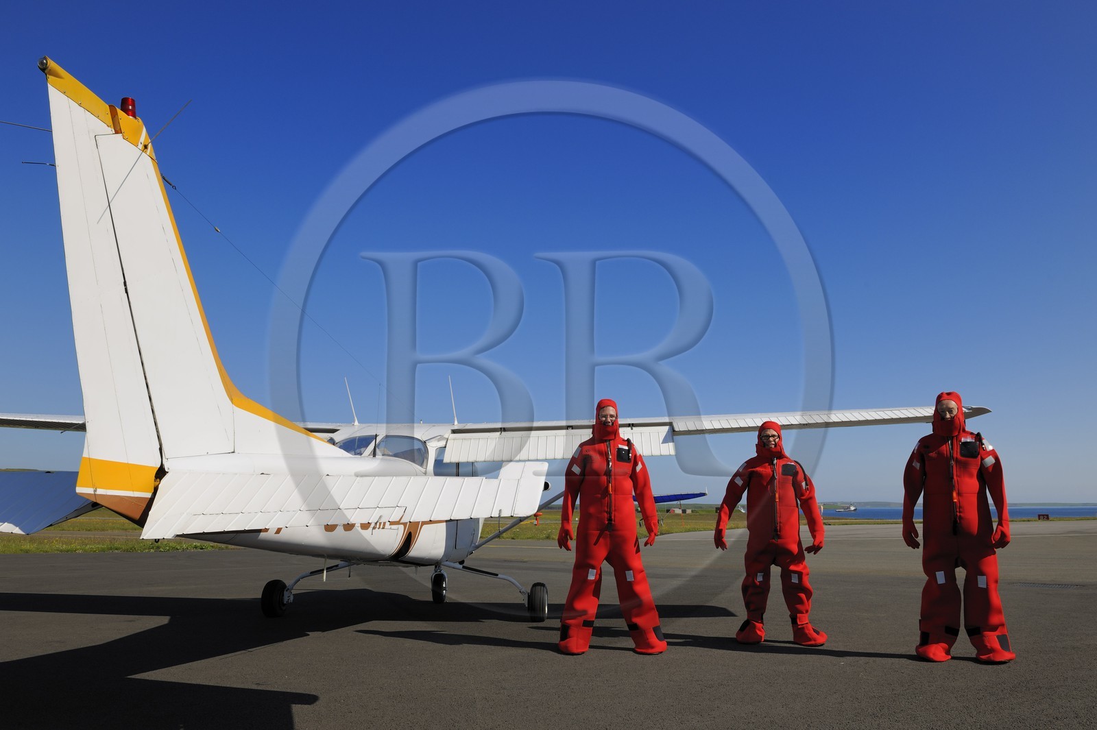 Royaume-Uni, Ecosse, Iles Orcades, Mainland, aéroport de Kirkwall, préparation de vol pour l'Islande