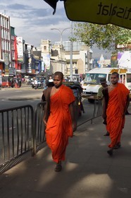 Sri Lanka, Western Province, Colombo District, Colombo, Buddhist monks in the district of Pettah