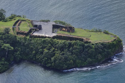 Panama, Colon Province, Colon, San Lorenzo Fort dating from the Spanish era (aerial view)