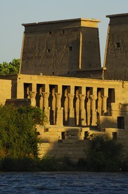 Egypte, Haute-Egypte, Nubie, vallée du Nil, Assouan, île d'Agilka, Philae classé Patrimoine Mondial de l'UNESCO, le temple d'Isis