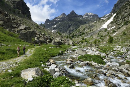 France, Alpes-Maritimes, parc national du Mercantour ( Mercantour national park), Haute-Vesubie, trek in the Gordolasque valley
