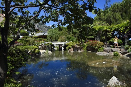 Principality of Monaco, Monaco, Monte-Carlo, the Japanese garden by landscape architect Yasuo Beppu