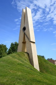 Sweden, Vasterbotten County, Umea, the Bildmuseet (Museum of Contemporary Art and Visual Culture) at Umea Arts Campus, Clothespin artwork of Mehmet Ali Uysal