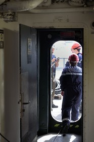France, Var, Toulon, the naval base (Arsenal), the Charles de Gaulle nuclear-powered aircraft carrier on mid-life renovation