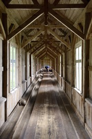 Sweden, Vasterbotten County, Umea region, Norrbyskär islands which was one of the largest sawmills in Europe in the early 20th century, one of the first bowling lane from late 19th century installed to distract the workers