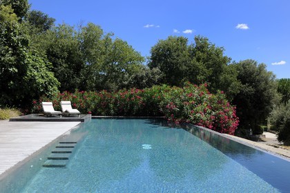 France, Gard, region of the Pays d'Uzege, luxury Bed and Breakfasts the Clos du Lethe in the hamlet St. Mediers in the village of Montaren and St. Mediers