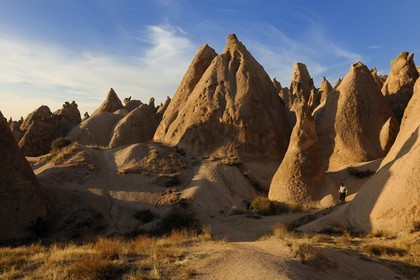 Turquie, Anatolie Centrale, province de Nevsehir, Cappadoce classée Patrimoine Mondial de l'UNESCO, paysage d'érosion et cheminées de fées entre Ürgüp et Avanos à Devrent Deresi