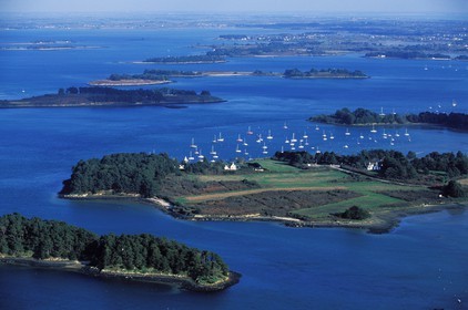 France, Morbihan, the Gulf of Morbihan (aerial view)