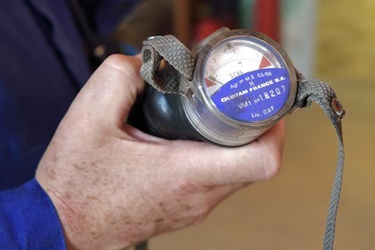 France, Moselle, Petite Rosselle, carreau Wendel museum, miner's building, firedamp detector, a device used to measure the rate of firedamp so the percentage of methane in the air