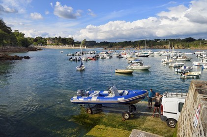 France, Finistere (29), Nevez, Port Manech Harbor