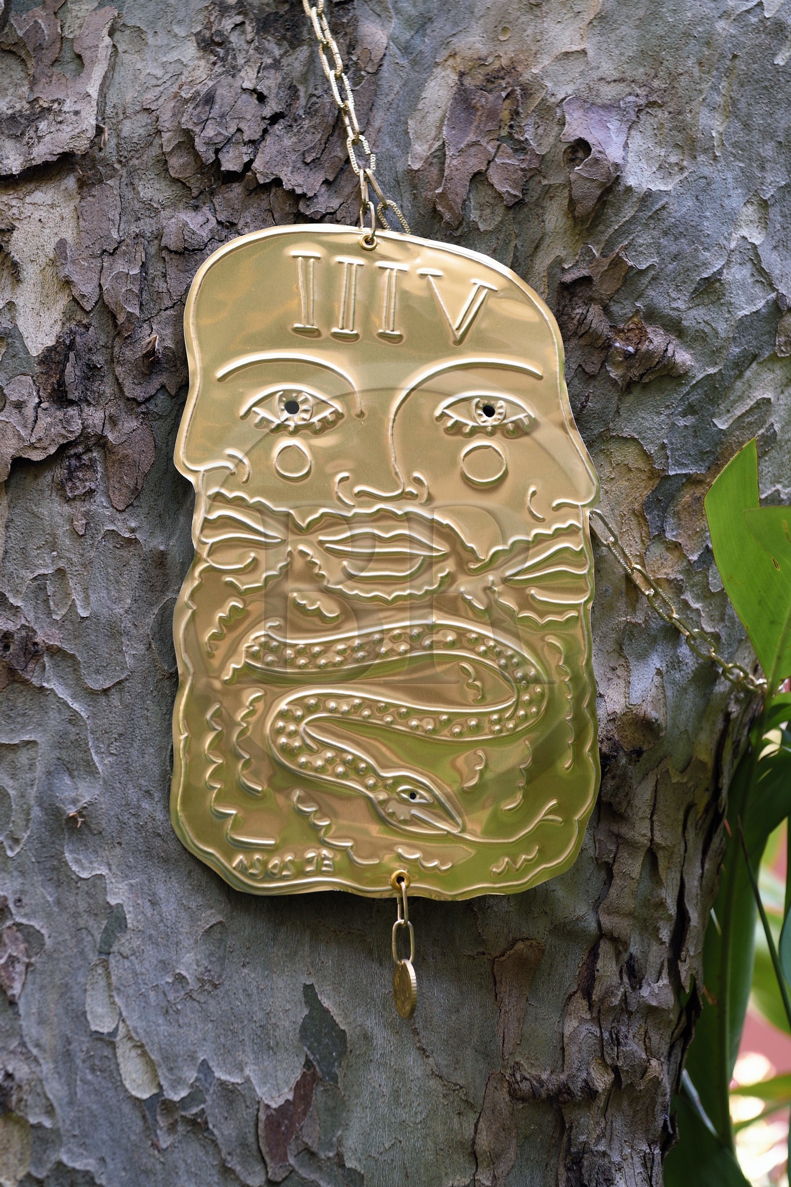 France, Var (83), Toulon, l'ancien Eveché site principal du Festival Design Parade Toulon sur le cours Lafayette, oeuvre du plasticien Eric Croes