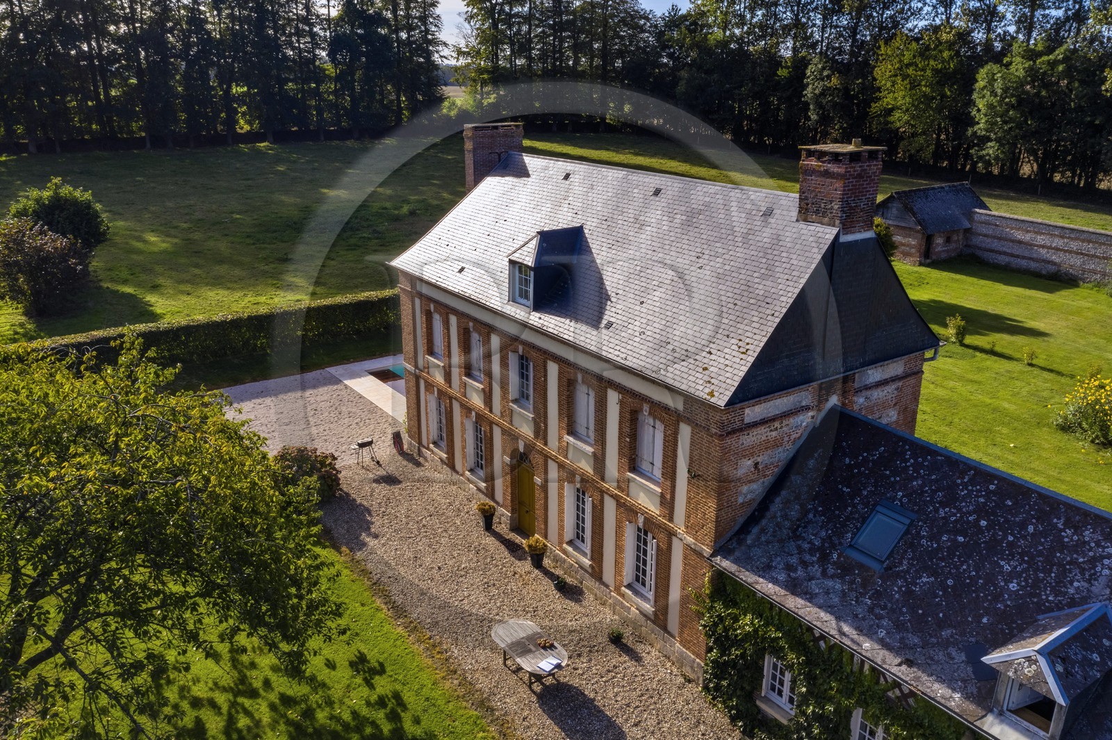 France, Seine-Maritime (76), Pays de Caux, Harcanville, clos masure La Bataille