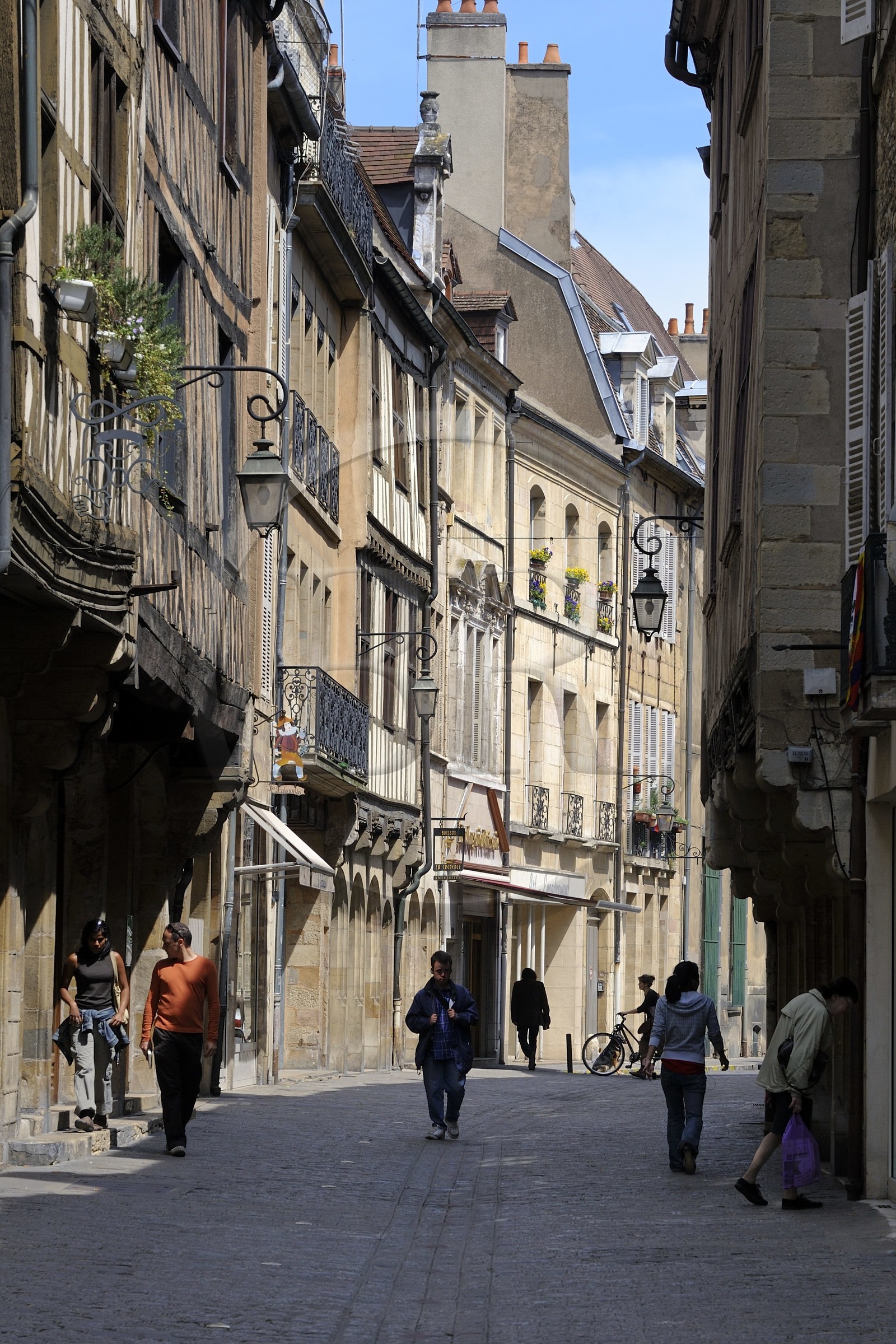 France, Côte d'Or (21), Dijon, rue médiévale de la verrerie
