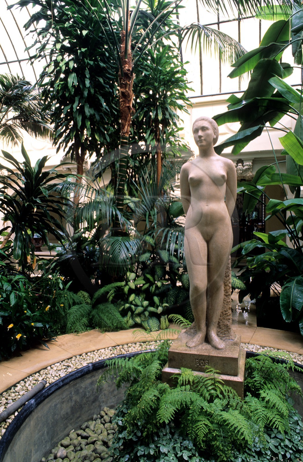 France, Paris (75), le Palais du Luxembourg (Sénat), la Présidence, le jardin d'hiver, ancien cloître du couvent