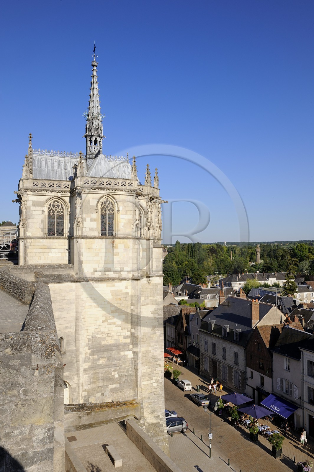 France, Indre et Loire, Amboise, Loire Valley listed as World Heritage by UNESCO, Chapel of Saint-Hubert on the ramparts