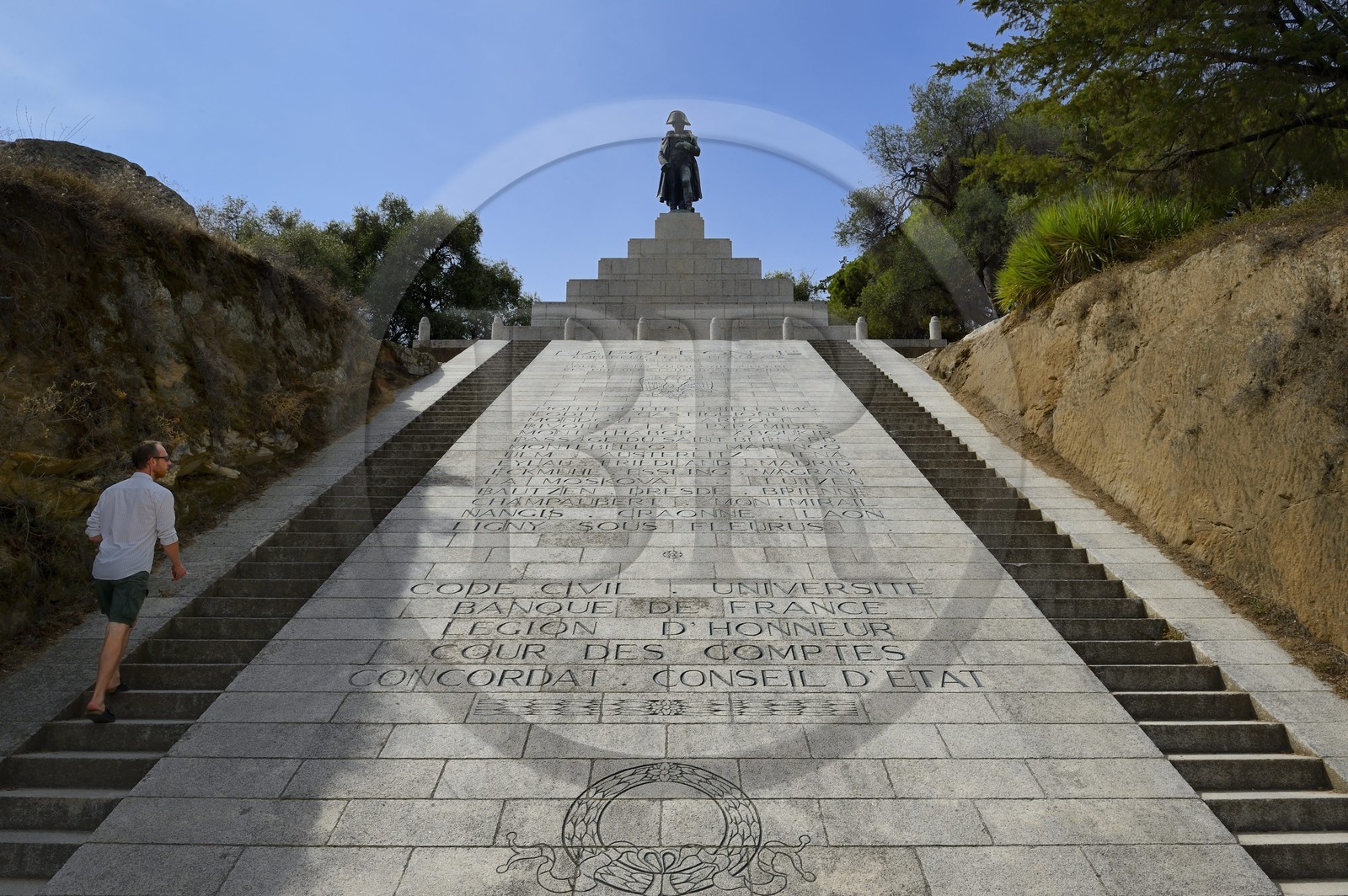 France, Corse-du-Sud (2A), Ajaccio, place d'Austerlitz (Casone), Monument de Napoléon 1er