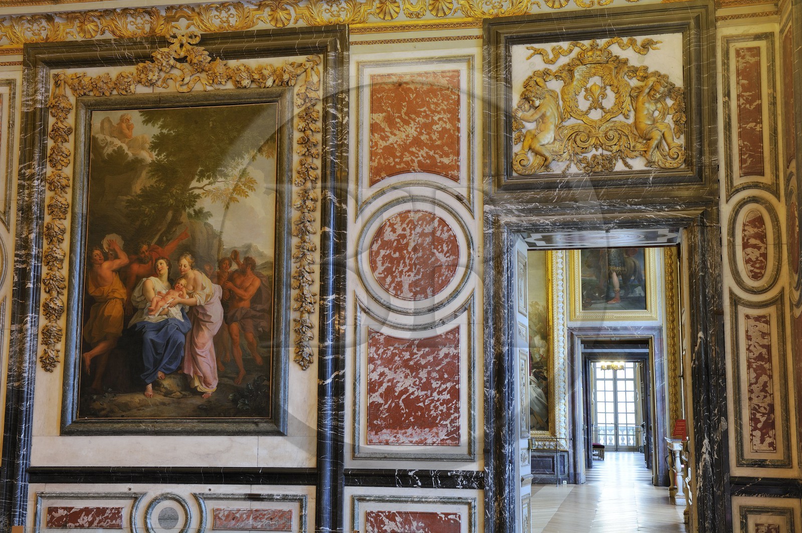 France, Yvelines (78), château de Versailles, classé Patrimoine Mondial de l'UNESCO, les Grands Appartements, la chambre de la Reine