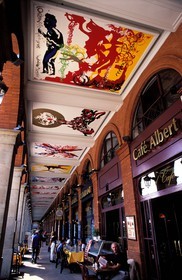 France, Haute Garonne, Toulouse, painted ceilings of the arcades on Place du Capitole