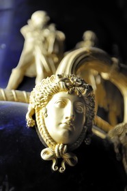 France, Yvelines, Chateau de Versailles, listed as World Heritage by UNESCO, Sevre vase with Empire Style given for the wedding of Napoleon and Marie Louise in the Musee parlant (the Talking Museum, audiovisual trail in the French History)