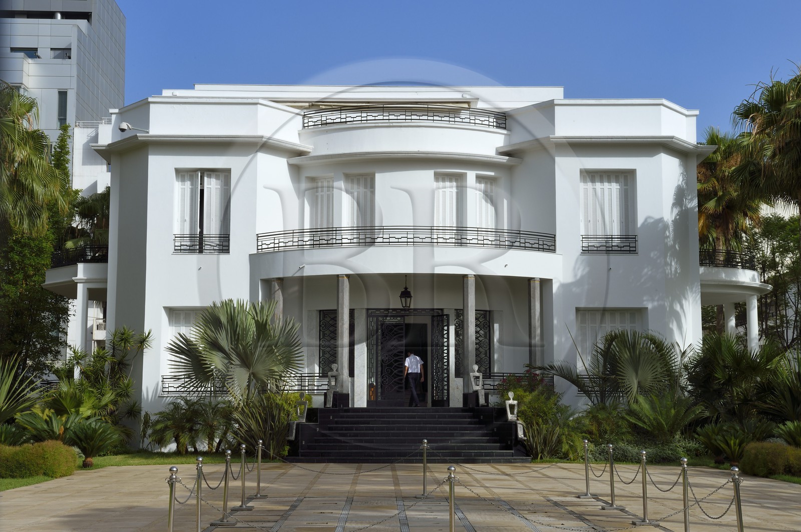 Maroc, Casablanca, Villa des Arts de style Art Déco construite en 1934 boulevard Brahim Roudani