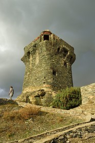 France, Haute Corse, Cap Corse, Nonza, the Paoline Tower (Torra paolina)