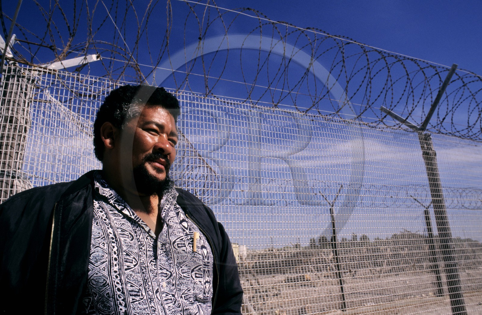 Afrique du Sud, prison de Robben Island en face de la ville du Cap, Dr James Marsh, prisonnier politique et codétenu de Nelson Mandela de 1964 à 1969